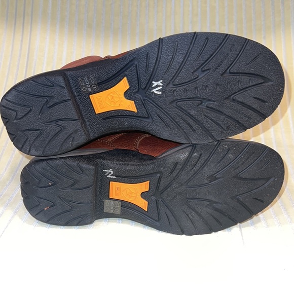 Ariat Brown Leather Lace Up Ankle Work Boots 6.5B B STEEL TOE #31460 - Picture 12 of 12